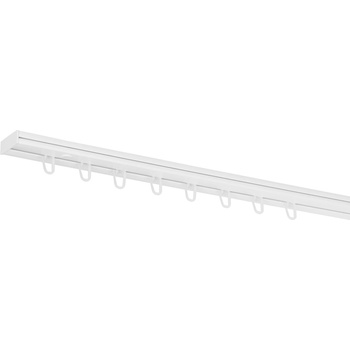 Dekodum Stropní kolejnice z PVC jednořadá bílá 220 cm na háčky