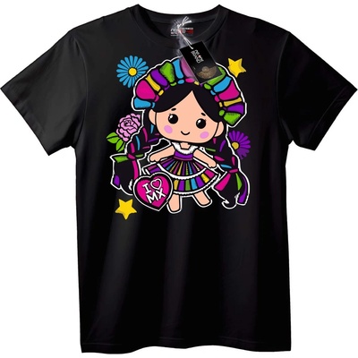 NOONEBRAND Тениска Народно Момиче Сърце - 5XL, White