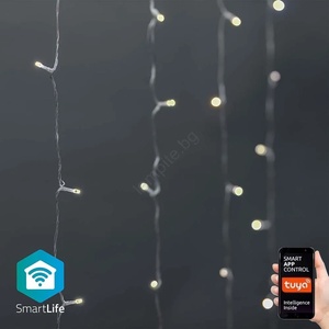 Nedis WIFILXC02W200 - LED коледна завеса 200 светодиода/11 функции 6 м IP65 Wi-Fi Tuya (NE0504)
