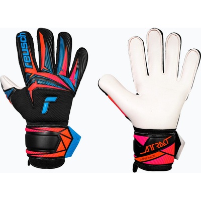 Reusch Attrakt Advance black/aqua blue/shocking orange