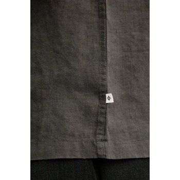 Samsøe Samsøe Ленена риза Samsoe Samsoe OSCAR мъжка в сиво със стандартна кройка M23100038 (M23100038)