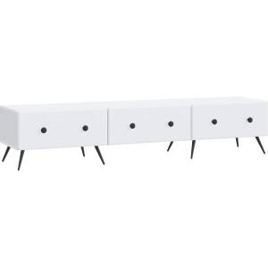 vidaXL ТВ шкаф с чекмедже Бяло 147 x 34, 5 x 30 см Инженерна дървесина (895625)