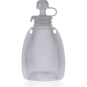 Zopa Силиконов пауч за бебешка храна Zopa - За многократна употреба, 120 ml, Transparent Grey (954507)