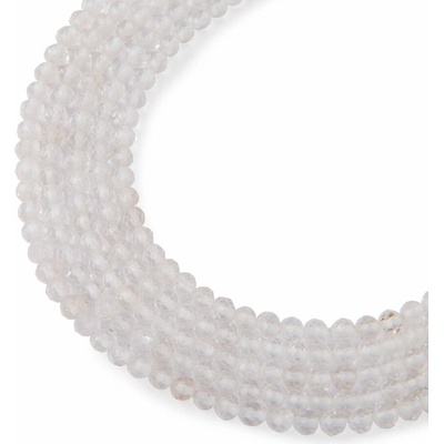 Koráliky z minerálu Krištáľ 3mm brúsené - 18 cm