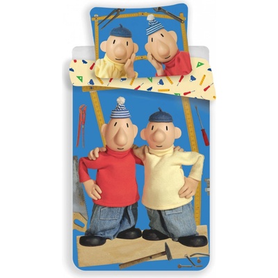 Jerry Fabrics Pat a Mat blue 03 140x200 70x90 cm bavlna