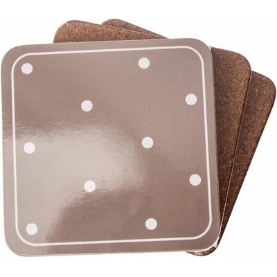 Dakls Podložka pod šálku Bodky sivá 10x10cm 6 ks
