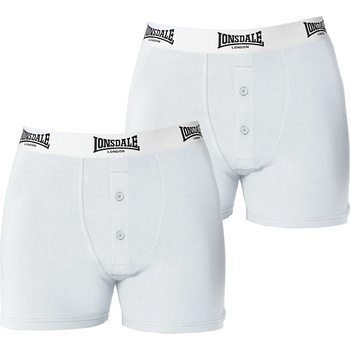 Image 1 of Lonsdale Мъжки боксерки Lonsdale 2 Pack Boxer Shorts Mens - White