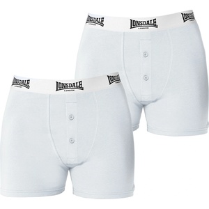 Lonsdale Мъжки боксерки Lonsdale 2 Pack Boxer Shorts Mens - White