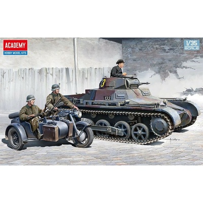 Academy 13556 German Panzer I Ausf.B & Motorcycle1:35 1:35