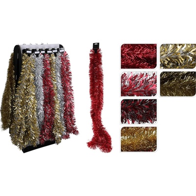 KOOPMAN Girlanda 2 m stříbrná zlatá červená cena je za 1 ks