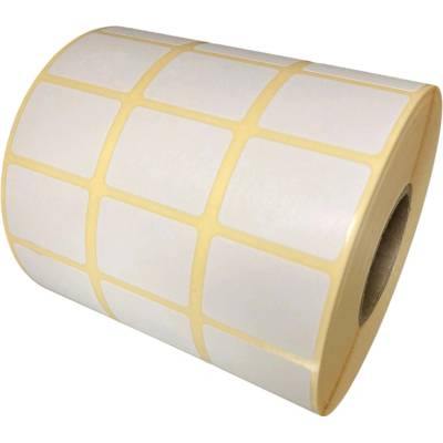 Papierová Etiketa 32 mm x 24 mm, 3 - Produkcia, Matný papier, Dutinka 40 mm, 6000 ks/kotúč, Permanentné lepidlo, Priemer kotúča 104 mm