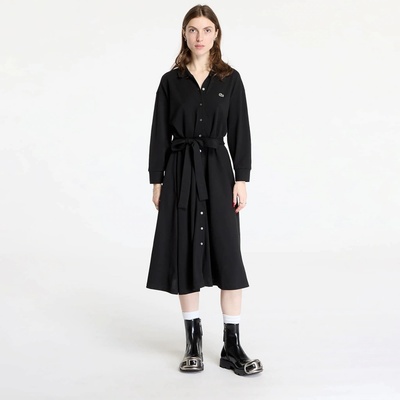 Lacoste Relaxed Fit Piqué Polo Dress Black