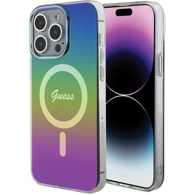 GUESS Кейс Guess IML Iridescent MagSafe за iPhone 15 Pro, черен (3666339154660)