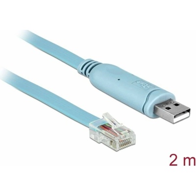 Delock64185 USB 1.1 USB 2.0 USB-A zástrčka konektor rj45 2m modrý