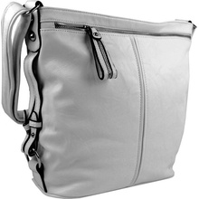 Mahel moderní velká crossbody kabelka 74-MH světle šedá