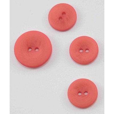Dierkový gombík perleťový - tmavo lososový - priemer 1,5 cm