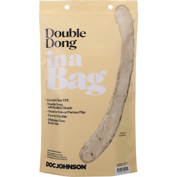 Image 1 of Doc Johnson in a Bag Double Dong 13"/33 cm Transparent