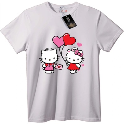 NOONEBRAND Тениска Hello Kitty Любовни Балони - 6XL, Black