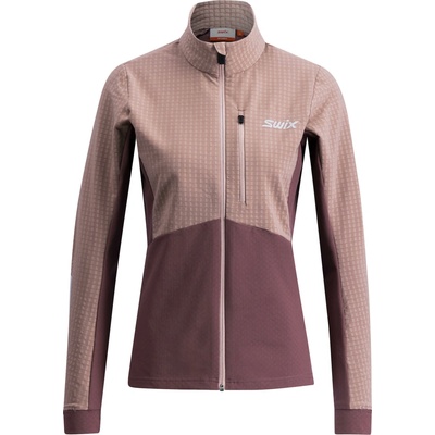 Swix Pace Hybrid Full Zip Midlayer W light plum