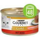Krmivo pro kočky Gourmet Gold Raffiniertes Ragout Hovězí 48 x 85 g