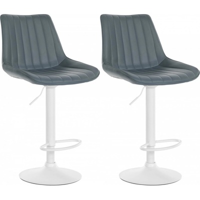 Design-Shop Toni koženka Sivá / biely rám 2 ks