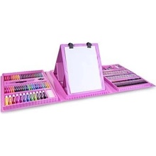 EASY Creative Kreativní výtvarná sada 208 ks se stojanem růžová