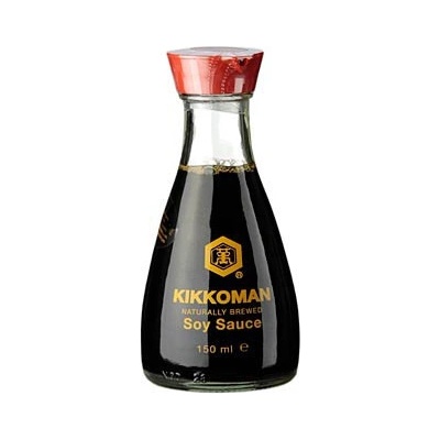Kikkoman Sojová omáčka Shoyu stolní lahvička s nálevkou Japonsko 150 ml