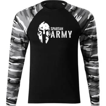 DRAGOWA FIT-T Тениска с дълъг ръкав Spartan Army, градски камуфлаж, 160 г/м2 (4535)