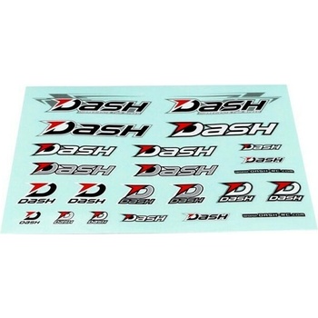 Dash Decal 230 X 180 mm Schwarz / Weiß / Silber