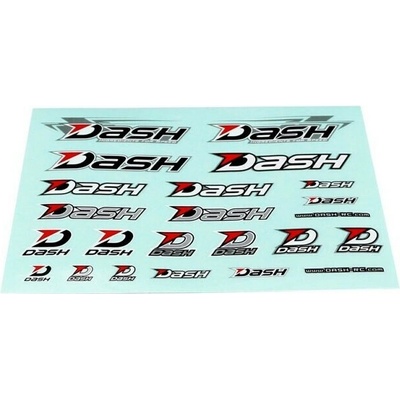 Dash Decal 230 X 180 mm Schwarz / Weiß / Silber