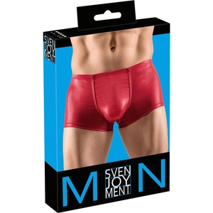 Svenjoyment - мъжки боксерки push-up - лъскави - червени - M - lovesexshop