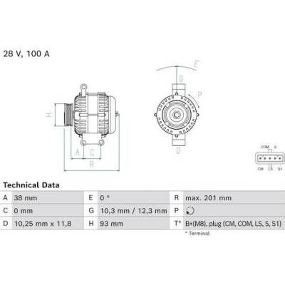 Alternátor MB ACTROS/ANTOS 24V 100A