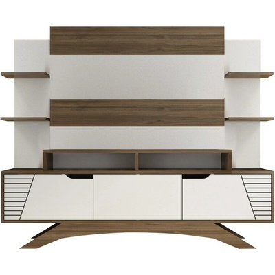 Obývací stěna Deparo Walnut and White