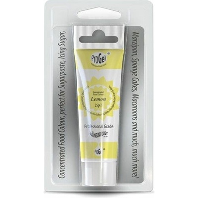 CakeSupplies Profesionálna jedlá gélová farba v tube Lemon Svetlá žltá 25 g