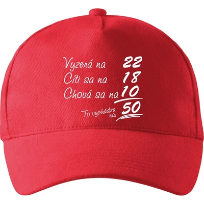 Vyzerá cíti sa chová sa 50 rokov so zahnutým šiltom a látkovou sponou Červená