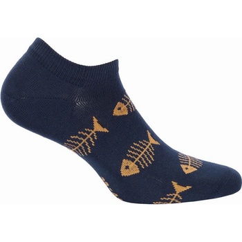 Veselé barevné bavlněné ponožky kosti ryby