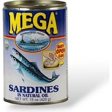 MEGA Sardinky v přírodním oleji 425 g - 1 kus