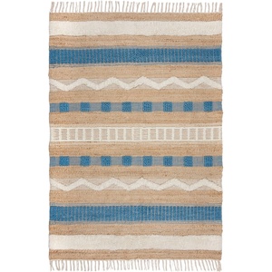 Flair Rugs Синьо-естествен ръчно изработен килим със смес от юта 120x170 cm Medina Jute - Flair Rugs (503119377415)