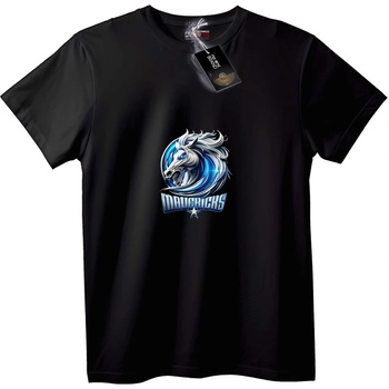 NOONEBRAND Тениска Лого на Mavericks - XXS, Black