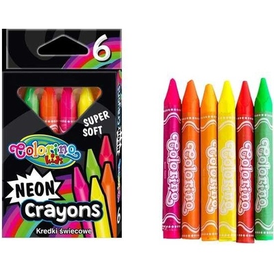 Colorino Voskovky Neonové trojhranné 6 barev