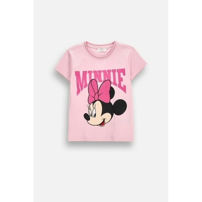 Coccodrillo Tričko s krátkým rukávem růžový s potiskem myšky Minnie vpředu licence MINNIE MOUSEvelikost 110růžová pro dívku