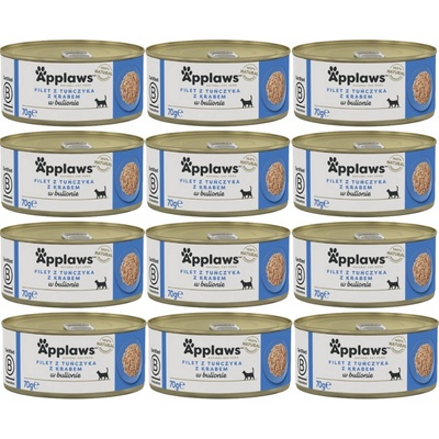 Applaws Cat tuniak a krab 12 x 70 g