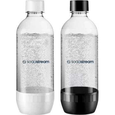 SodaStream Комплект бутилки за газиране SodaStream Jet, 1 л, 2 бр, Без BPA, Подходящи за съдомиялна машина, Черен (1042202400)