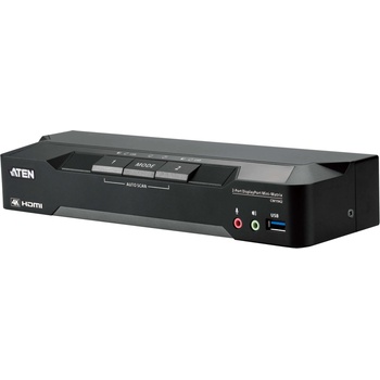 ATEN KVM превключвател, ATEN CM1942, 2-портов, USB, HDMI, DisplayPort, Mini-Matrix Boundless (ATEN-CM1942-AT-G)