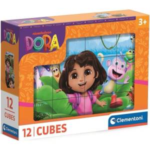 Clementoni Пъзел с кубчета Clementoni от 12 части - Дора изследователката (41510) - ozone