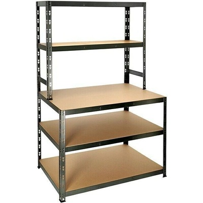 Regalux Regál 180 x 100 x 30 – 60 cm čierny 28473969