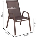 Set 4x Zahradní křeslo SPRINGOS MONZA GF0073 hnědé