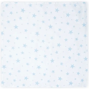 Lorelli Памучна пелена Lorelli - 80 х 80 cm, бяла със големи сини звезди (10340091904)