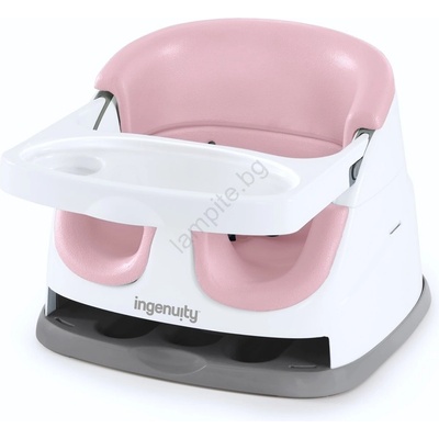 Ingenuity - Седалка-подложка за стол за хранене 2 в 1 BABY BASE розова (AG1097)