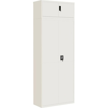 Шкаф за папки бял 90x40x240 см стомана